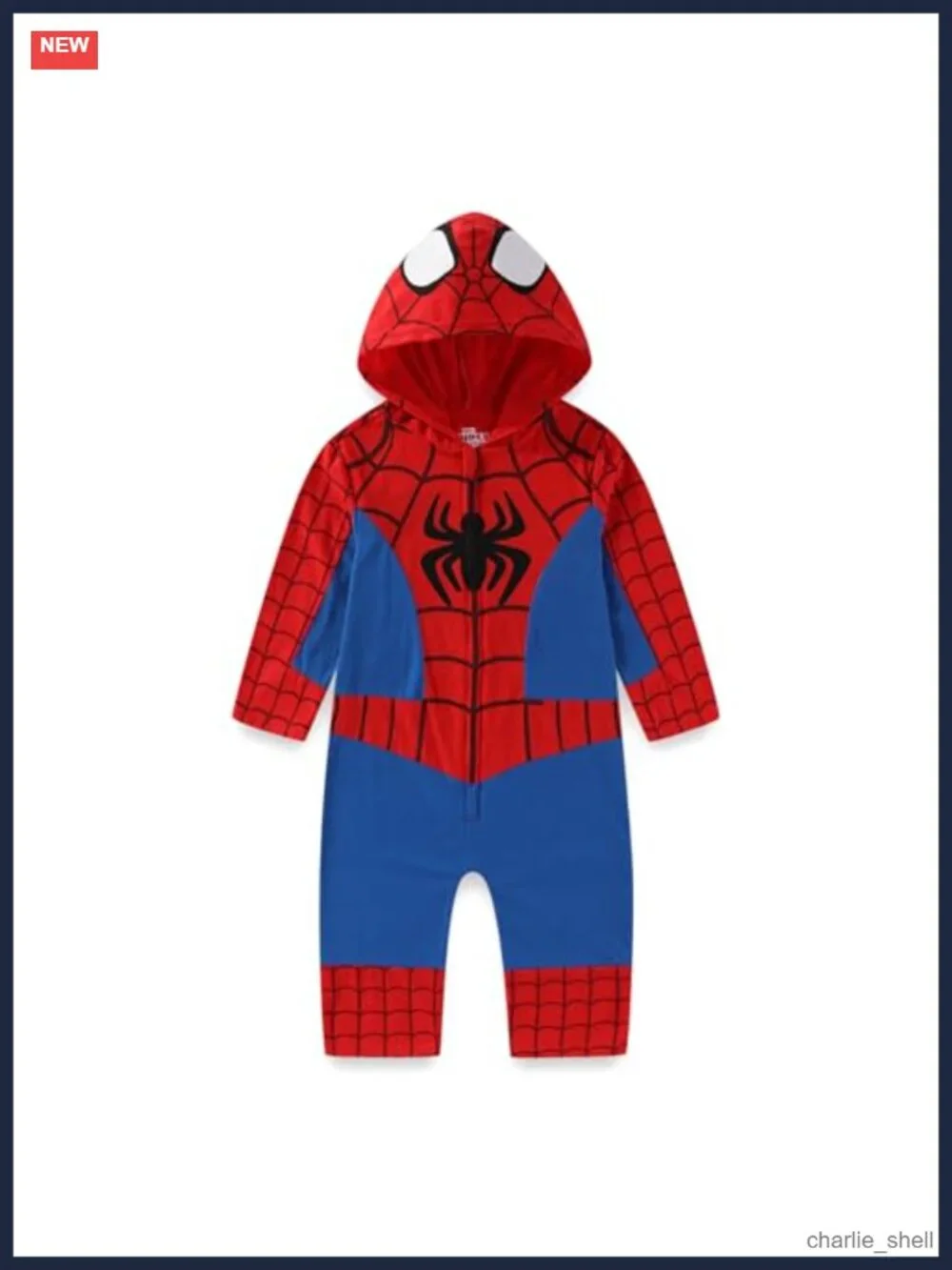 Toddler Boys Spider-Man Cosplay Hooded Coverall